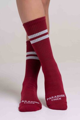 Paradise Chick Supreme Poledance Socks Burgundy