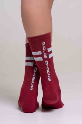 Paradise Chick Supreme Poledance Socks Burgundy