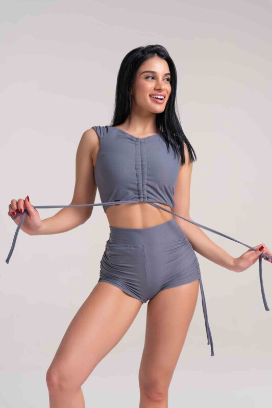 Paradise Chick Top Supreme Cozy Grey S