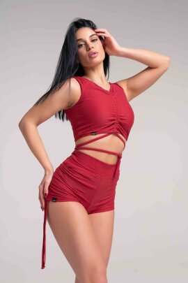 Paradise Chick Top Supreme Cozy Burgundy XL