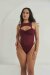 Lunalae Bodysuit Charlie Mesh Wine XS