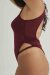 Lunalae Bodysuit Charlie Mesh Wine XS