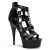 Pleaser DELIGHT-682 Black Faux Leather/Black EU-40 / US-10