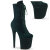 Pleaser FLAMINGO-1045VEL Platform Ankle Boots Velvet Green EU-42 / US-12
