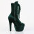 Pleaser FLAMINGO-1045VEL Platform Ankle Boots Velvet Green EU-42 / US-12