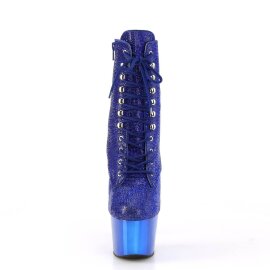 Pleaser ADORE-1020CHRS Plateau Ankle Boots Rhinestones...