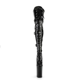 Pleaser INFINITY-3028 Black Stretch Patent/Black EU-37 /...