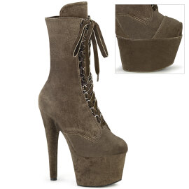Pleaser ADORE-1045VEL Platform Ankle Boots Velvet Green...