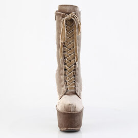 Pleaser ADORE-1045VEL Platform Ankle Boots Velvet Green...