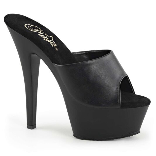 Pleaser KISS-201 Black Faux Leather/Black Matte EU-42 / US-12
