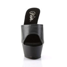 Pleaser KISS-201 Black Faux Leather/Black Matte EU-35 / US-5