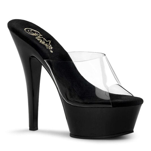 Pleaser KISS-201 Clear/Black EU-40 / US-10