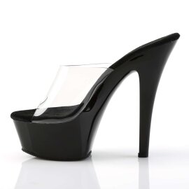 Pleaser KISS-201 Clear/Black EU-40 / US-10