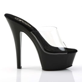 Pleaser KISS-201 Clear/Black EU-40 / US-10