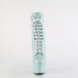 Pleaser ADORE-1020SDG Platform Ankle Boots Glitter Blue EU-40 / US-10