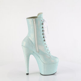 Pleaser ADORE-1020SDG Platform Ankle Boots Glitter Blue EU-40 / US-10