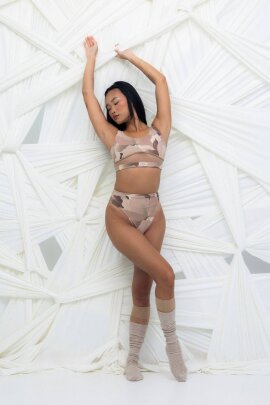 HotCakes Shorts Peonies Nude S