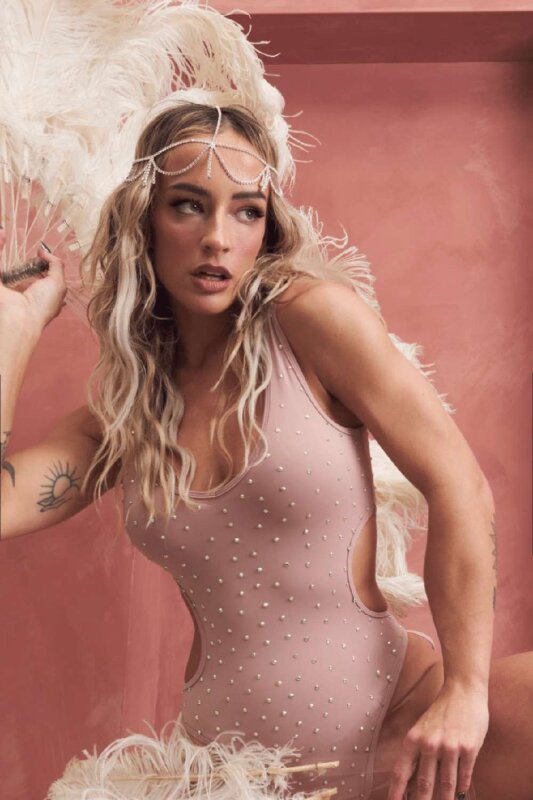 Lunalae Bodysuit Imogen Diamante Taupe