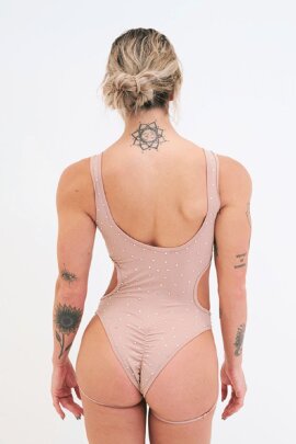 Lunalae Bodysuit Imogen Diamante Taupe M
