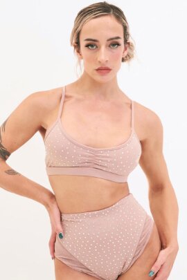 Lunalae Top Roxie Diamante Taupe S