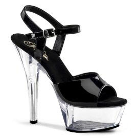Pleaser KISS-209 Black Patent/Clear EU-41 / US-11