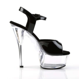 Pleaser KISS-209 Black Patent/Clear EU-35 / US-5