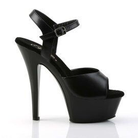 Pleaser KISS-209 Black Leather/Black EU-40 / US-10