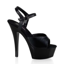 Pleaser KISS-209 Black Leather/Black EU-35 / US-5