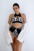 Oksa Wear Top Jadore Black-White XL