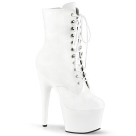 Pleaser ADORE-1020 Platform Ankle Boots Faux Leather White EU-38 / US-8