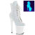 Pleaser FLAMINGO-1020LG Platform Ankle Boots Glitter Neon White EU-41 / US-11