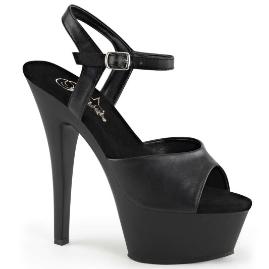 Pleaser KISS-209 Black Faux Leather/Black Matte EU-35 / US-5