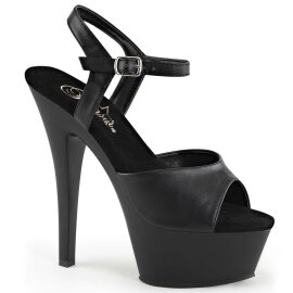 Pleaser KISS-209 Black Faux Leather/Black Matte EU-35 / US-5
