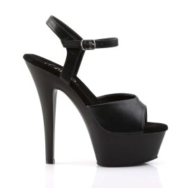 Pleaser KISS-209 Black Faux Leather/Black Matte EU-35 / US-5