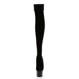 Pleaser ADORE-3002 Black Stretch Velvet/Black EU-40 / US-10