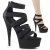 Pleaser DELIGHT-659 Black Elastic Band-Faux Leather/Black Matte EU-35 / US-5
