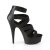 Pleaser DELIGHT-659 Black Elastic Band-Faux Leather/Black Matte EU-35 / US-5
