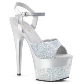 Pleaser ADORE-709-2G Silver Multi Glitter/Silver Multi...