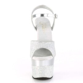 Pleaser ADORE-709-2G Silver Multi Glitter/Silver Multi...