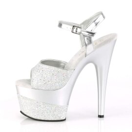 Pleaser ADORE-709-2G Silver Multi Glitter/Silver Multi Glitter EU-38 / US-8