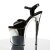 Pleaser FLAMINGO-809 Black Patent/Silver Chrome EU-37 / US-7