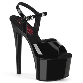 Pleaser PASSION-709 Plateau Sandalettes Patent Black EU-38 / US-8