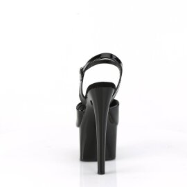 Pleaser PASSION-709 Plateau Sandalettes Patent Black EU-38 / US-8