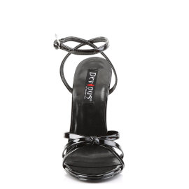 Devious DOMINA-108 Sandalettes Patent Black EU-38 / US-8