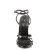 Devious DOMINA-108 Sandalettes Patent Black EU-38 / US-8
