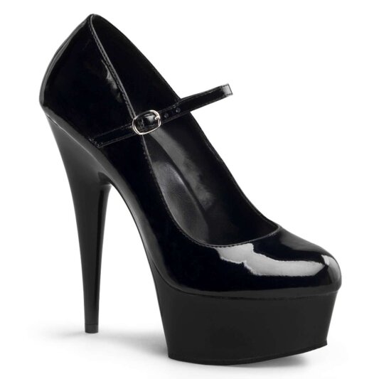 Pleaser DELIGHT-687 Black Patent/Black EU-42 / US-12