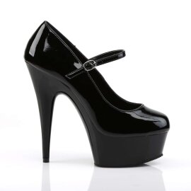 Pleaser DELIGHT-687 Black Patent/Black EU-42 / US-12