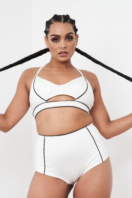 Lunalae Shorts High Waist Missy White XL B-Stock