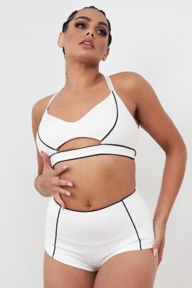 Lunalae Shorts High Waist Missy White XL B-Stock