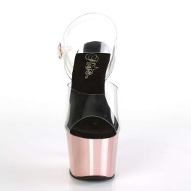 Pleaser ADORE-708 Clear/Rose Gold Chrome EU-36 / US-6
